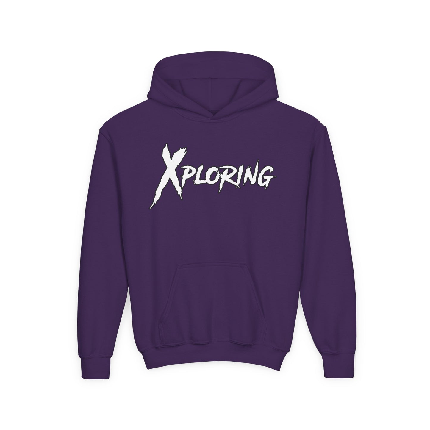 Youth Hoodie - XPLORING Design, Cool Teen Apparel, Adventure Sweatshirt, Gift for Kids, Outdoor Activities Wear