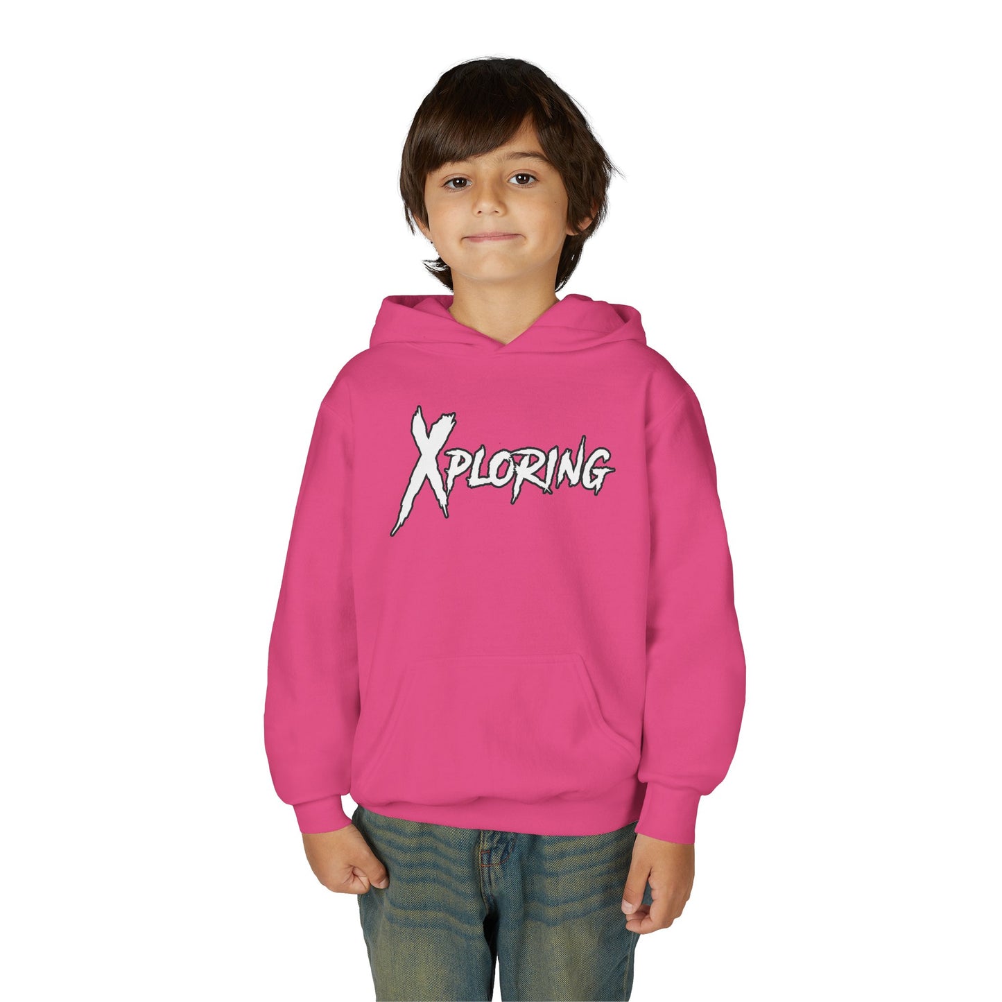 Youth Hoodie - XPLORING Design, Cool Teen Apparel, Adventure Sweatshirt, Gift for Kids, Outdoor Activities Wear