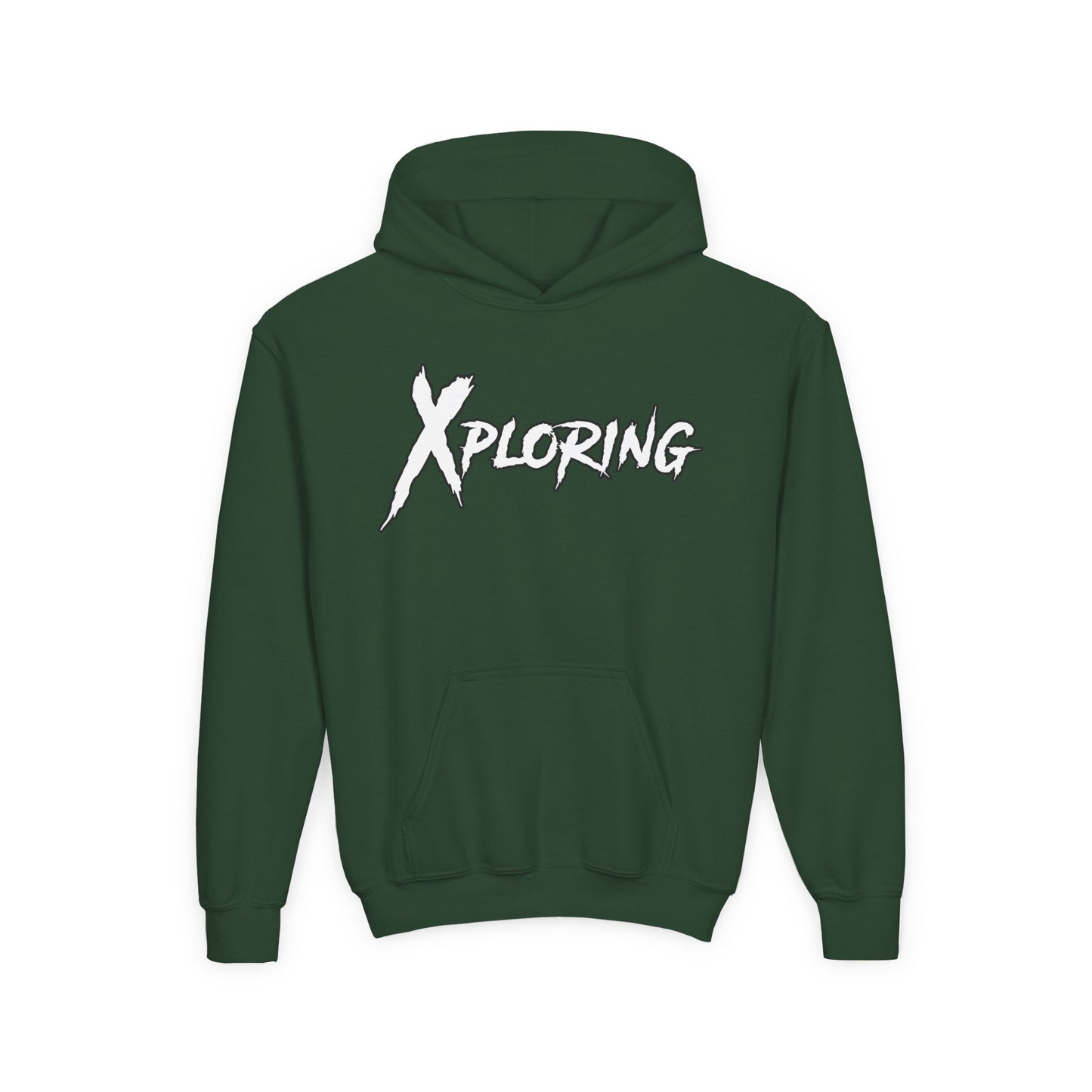 Youth Hoodie - XPLORING Design, Cool Teen Apparel, Adventure Sweatshirt, Gift for Kids, Outdoor Activities Wear