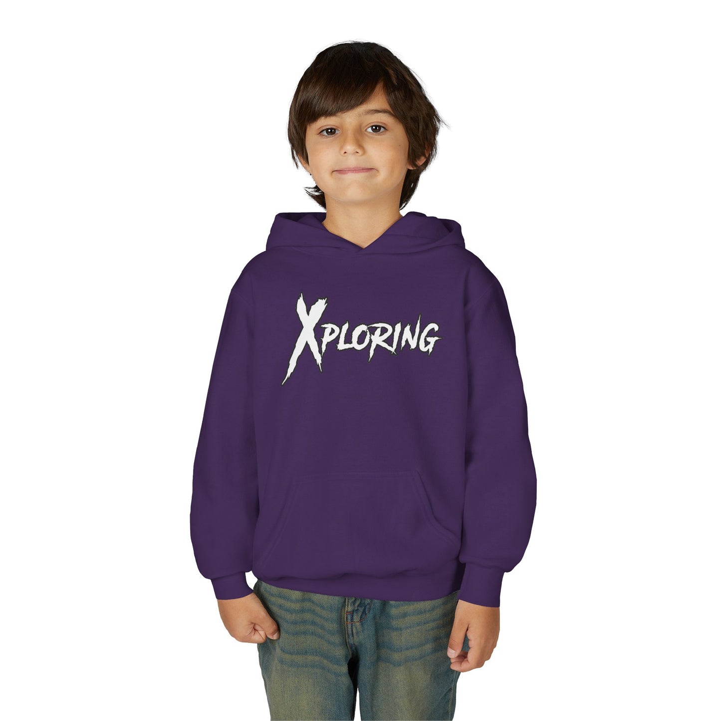 Youth Hoodie - XPLORING Design, Cool Teen Apparel, Adventure Sweatshirt, Gift for Kids, Outdoor Activities Wear