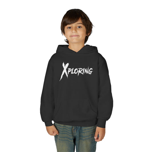 Youth Hoodie - XPLORING Design, Cool Teen Apparel, Adventure Sweatshirt, Gift for Kids, Outdoor Activities Wear