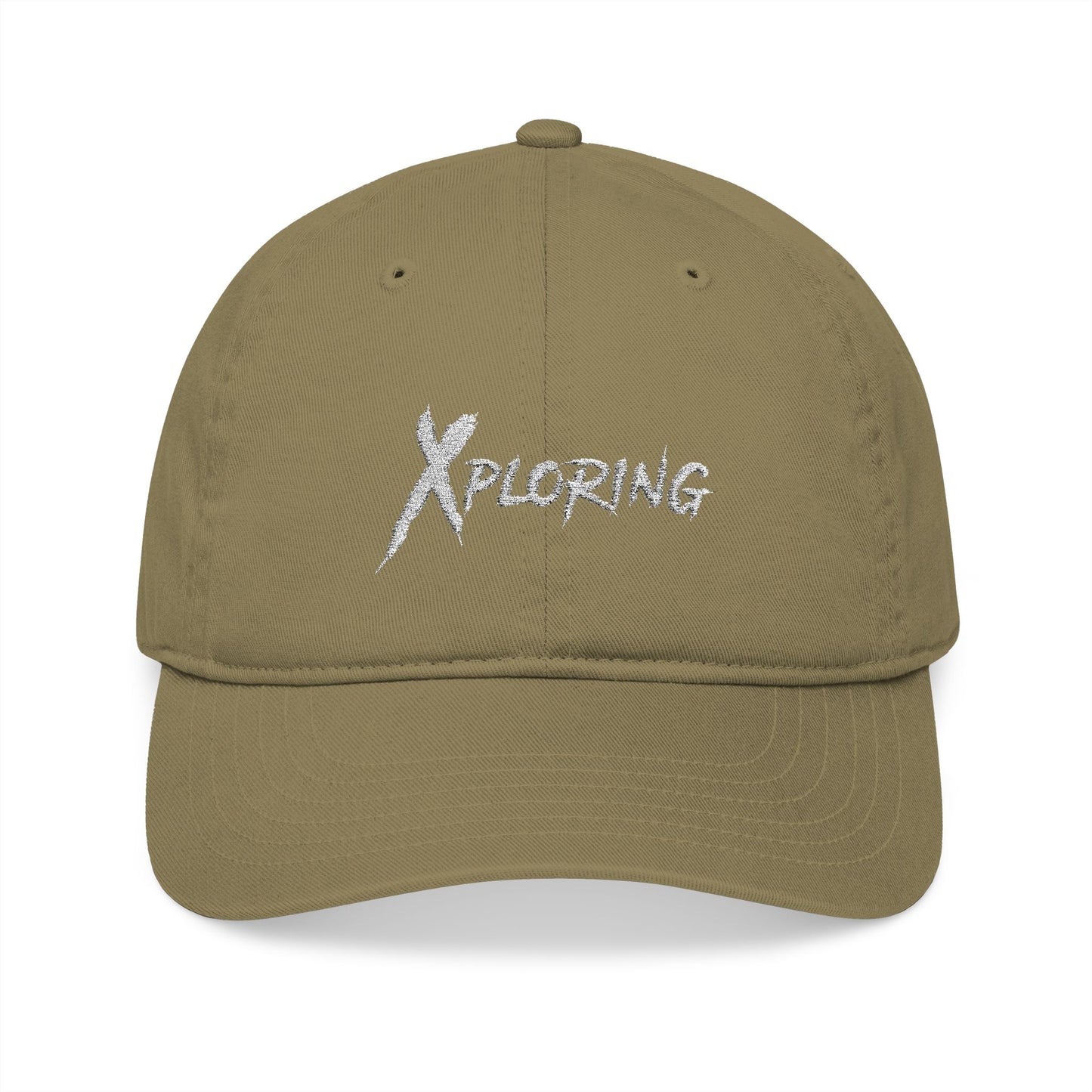 Organic Embroidered Xploring Cap for Adventure Lovers, Eco-Friendly Hat, Casual Style, Gift for Nature Enthusiasts, Outdoor Apparel