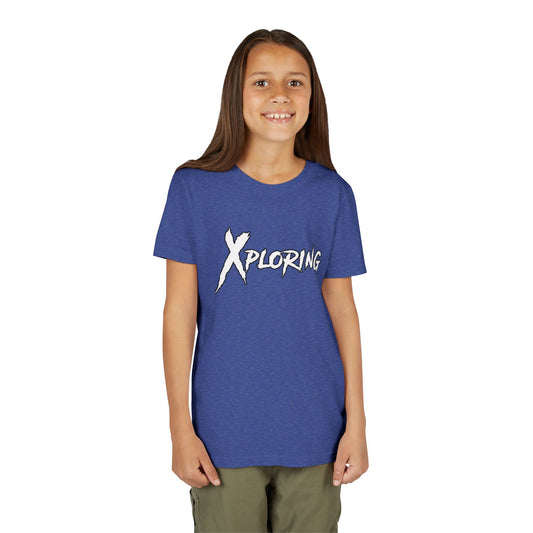 Xploring Youth Short Sleeve Tee, Adventure Shirt, Kids' Travel Tee, Outdoor Fun Shirt, Birthday Gift for Boys, Exploration Apparel