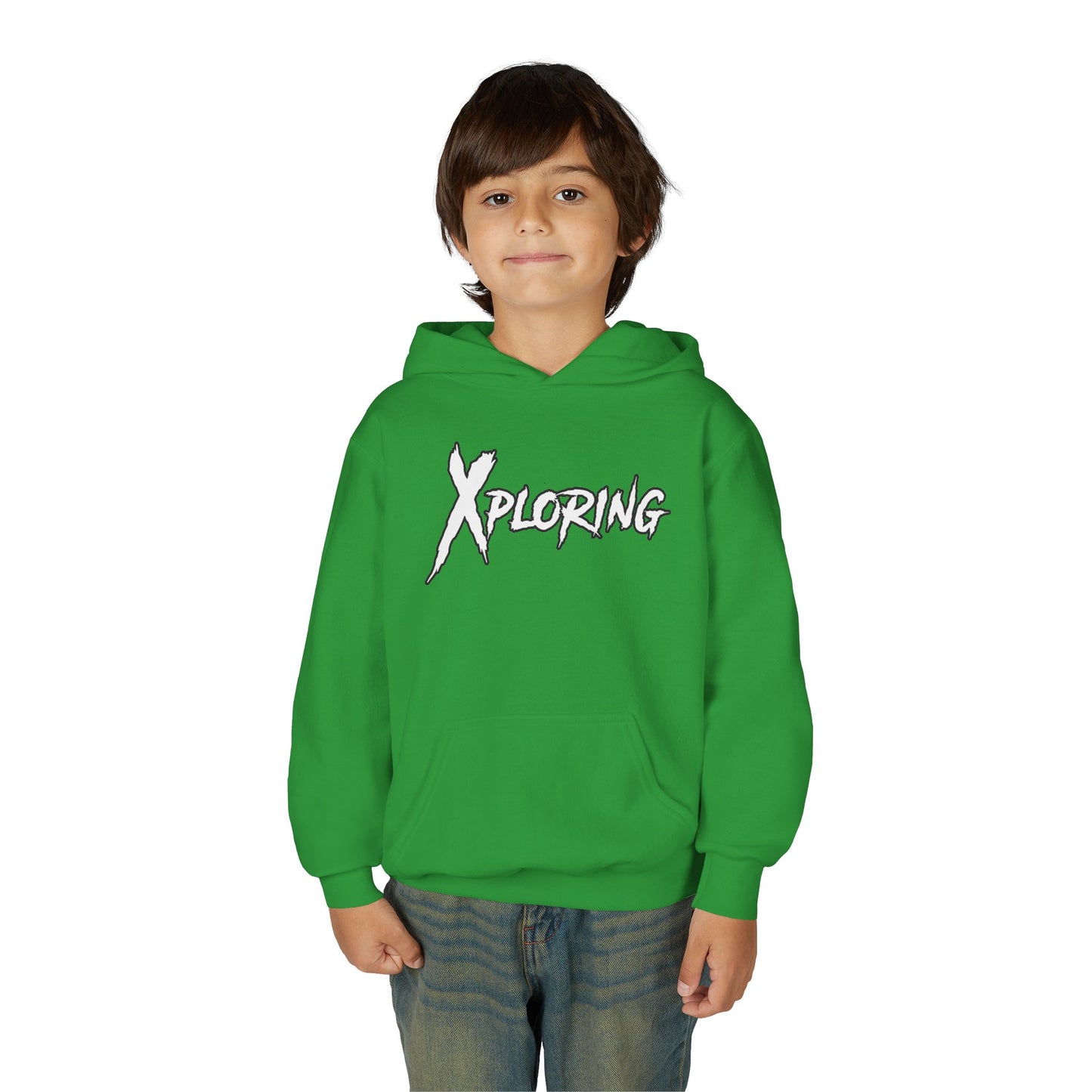 Youth Hoodie - XPLORING Design, Cool Teen Apparel, Adventure Sweatshirt, Gift for Kids, Outdoor Activities Wear