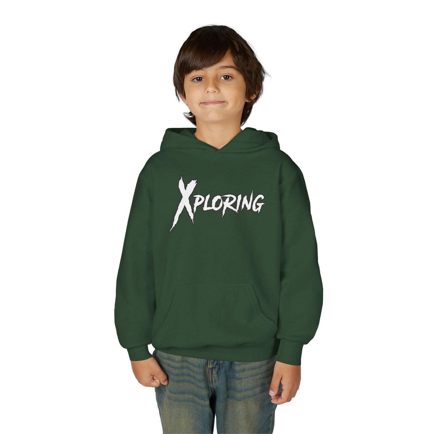 Youth Hoodie - XPLORING Design, Cool Teen Apparel, Adventure Sweatshirt, Gift for Kids, Outdoor Activities Wear